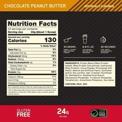 Optimum Nutrition Gold Standard Whey, Choc Peanut Butter 1.6 lb 22 Serv.!!!