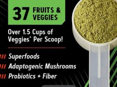GNC AMP AMPLIFIED GREENS Powder 10oz (30 Serv) Blueberry Pomegra BEST BY 08/26