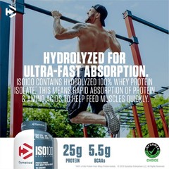 Dymatize ISO100 Hydrolyzed 25g 100% Whey Protein Powder, Fruity Pebbles 1.6 lbs.