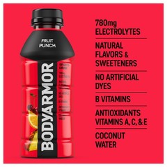 BODYARMOR Sports Drink Sports Beverage, Fruit Punch, 16 Fl Oz