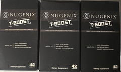 LOT 3 NUGENIX T-BOOST FREE TEST BOOSTING FORMULA SUPPLEMENT 42 X3 126 CAPSULES