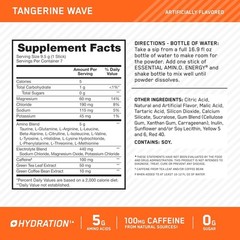 Tangerine Wave Energy Powder with Electrolytes – 7 Stick Packs for Hydration