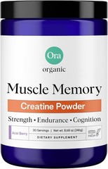 Ora Organic Muscle Memory Creatine Monohydrate Powder Acai Berry 30 Servings 5g