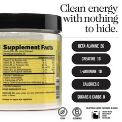 NAKED Energy – Pure Pre Workout Powder for Men 8.2 Ounce (Pack of 1), Yellow