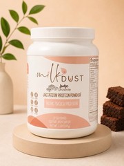 MILK DUST Lactation Protein Powder for Nursing Moms Fudge Brownie 1.45-lbs