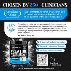 100% Pure Micronized Creatine Monohydrate Powder – Unflavored, 10.6oz