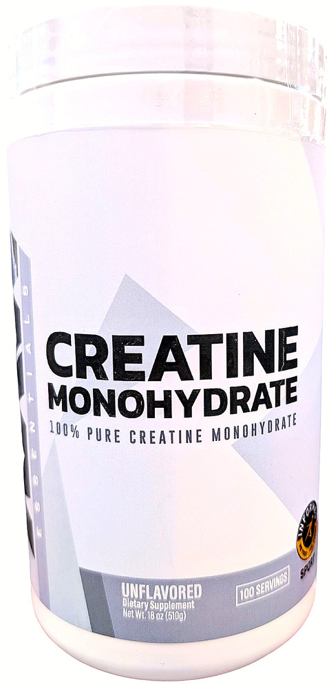 RAW Nutrition Creatine Monohydrate Powder Unflavored 510g 100 Servings EXP 07/27