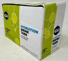 New GU Hydration Electrolyte Drink Taps – Lemon Lime (8 tubes per case)