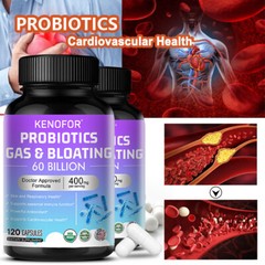 60 Billion CFU Probiotics – Daily Digestive Gut Health Supplement for Men Women