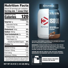 ISO100 Hydrolyzed Protein Powder, 100% Whey Isolate Protein, 25G of Protein, …