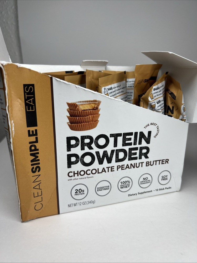10 ct Clean Simple Eats Whey Protein Chocolate Peanut Butter Bb 12/2026