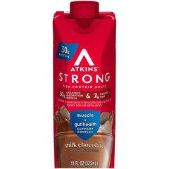 Atkins Strong, High Protein Shake, Milk Chocolate, 30g of Protein, 4 Count, 3 PK
