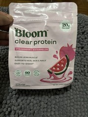 Bloom Clear Whey Protein Isolate Powder Strawberry Watermelon 20g 8.71oz