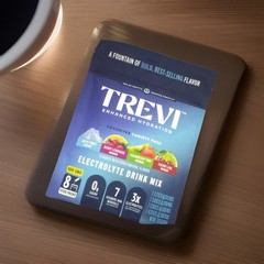 TREVI Electrolyte Drink Mix Non-GMO Vegan Variety Pack 8 Sticks