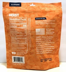 5 Pack HOIST Military Hydration Powder Tropical Orange Electrolyte Drink Mix 60