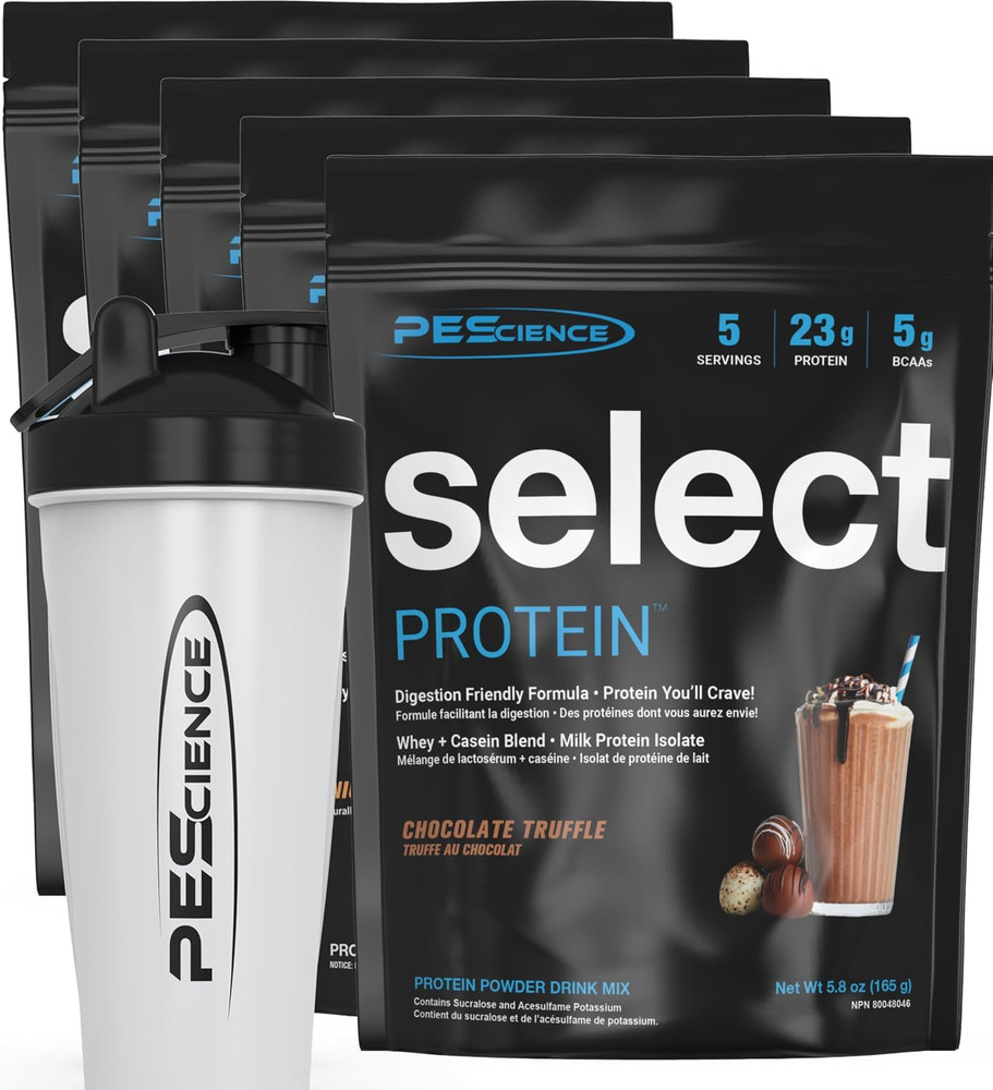 PEScience Select Protein Powder Variety Pack – 5 Flavors – 25 Servings – Protein