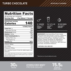 Optimum Nutrition Platinum Hydro Whey Turbo Chocolate 1.75lb Protein – FAST SHIP