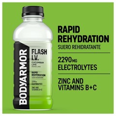 Electrolyte Hydration Drink with Coconut Water, Cucumber Lime Flavor, 20 Fl Oz,