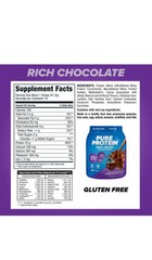 Pure Protein 100% Whey Protein Powder Rich Chocolate 25g Protein 1.75 Lb Adult