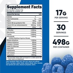 Nutricost Pre-X, Xtreme Pre-Workout Powder Complex, Blue Raspberry, 30 Servings
