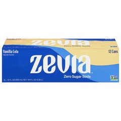 (Pack of 2) Zevia Vanilla Cola Diet Soda 12 Pack 144 Fl Oz