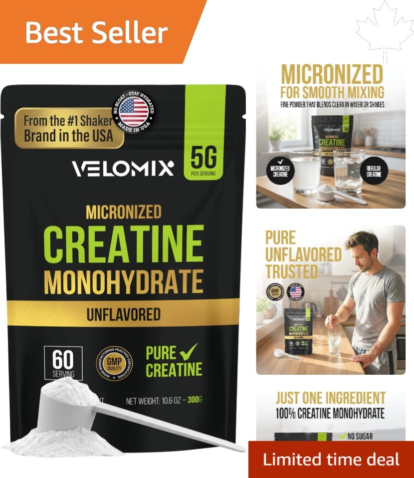 Pure Micronized Creatine – 10.6oz Powder for Optimal Muscle Growth & Performance