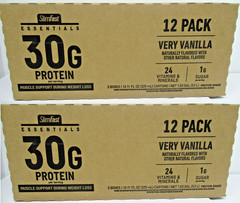 2x SlimFast Essentials 30g Very Vanilla Protein Shake 12 Count each