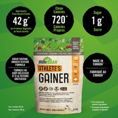 Vegan Athlete’s Gainer Protein Powder, Vanilla Flavor, 10 lbs (4.5 kg) – Muscle