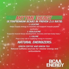 EVL BCAA Energy Cherry Limeade 30 Servings Preworkout Amino Acid Supplement