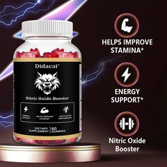 Nitric Oxide Booster Supplement-with Maca root 100mg,Ashwagandha 100mg-60gummies