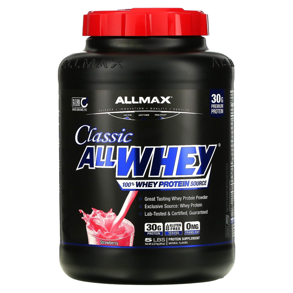Classic AllWhey, 100% Whey Protein, Strawberry, 5 lbs (2.27 kg)
