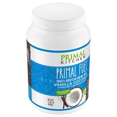 Primal Fuel Vanilla Coconut Whey Protein Drink Mix, Gluten and Soy Free, 1.85…