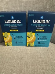 Liquid I.V. Hydration Multiplier Electrolyte Drink Mix Lemon Lime 2 x 15 sticks