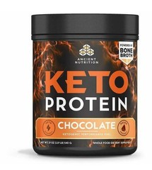 Ancient Nutrition Keto Protein Chocolate 19oz Powder Bone Broth MCT Oil 548g NEW