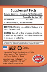 Metabolism support vitamin – GLUTAMINE POWDER 5000MG 2B – l-glutamine drops