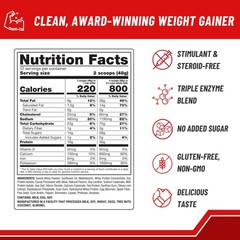 All Natural Weight Gain Drink Mix – Gluten Free, Delicious Taste, 1600 Calories