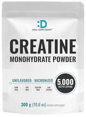 Creatine Monohydrate Powder 5g 120 Servings Micronized Unflavored