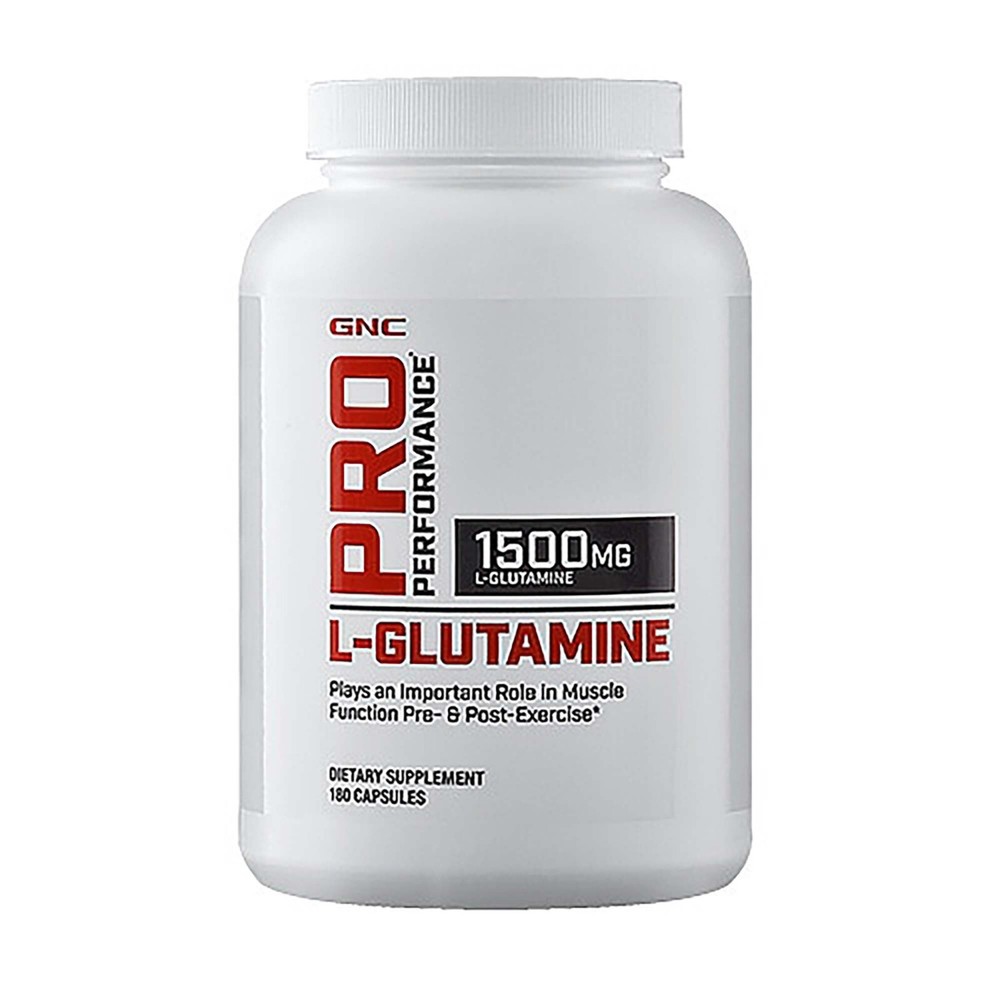 GNC Pro Performance L-Glutamine 1500mg 180 Capsules(EXP:06/2027)