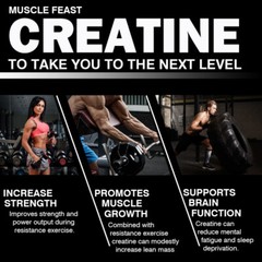 Creatine Monohydrate 3500mg- Energy&Endurance,Muscle Health,Testosterone Booster