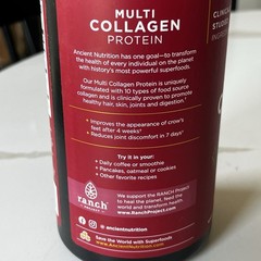 Ancient Nutrition Multi Collagen Protein Powder 10 Types Unflavored 24 Serv
