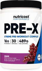 Pre-X, Extreme Pre-Workout Powder Complex, Grape, 30 Servings, Vegetarian, Non-G