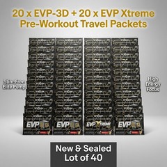 20 Evogen EVP Xtreme N.O. Pre-Workout + 20 EVP 3D Travel Packets VICTORY PUNCH