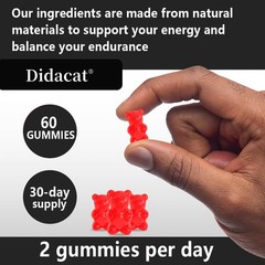 Maca root 100mg,Ashwagandha 100mg 60 gummies | Nitric oxide booster | Strength