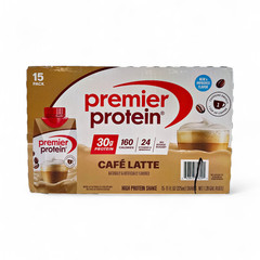 Premier Protein 30g High Protein Shake, Café Latte 11 fl oz – 15 Pack
