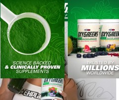 EHPlabs OXYGREENS powder 9oz ( 30 Servings ) Natural Pineapple Fla BEST BY 08/26