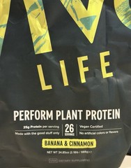 Vivo Life Perform Plant Protein Banana & Cinnamon 2.18 Lb. 25g Of Protein 04/26