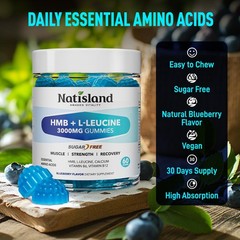 HMB and LLeucine Gummies, HMB and Leucine Amino Acid Supplements for Men & Wo…