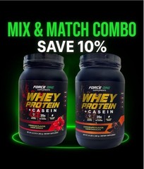 Force One Whey Protein 3lb – Combo 2 Flavors – Mix & Match – Zero Sugar