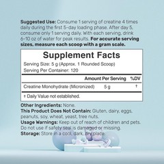 Instant Creatine Monohydrate Powder, 5g Per Serving – 21.2 Ounce (Pack of 1)