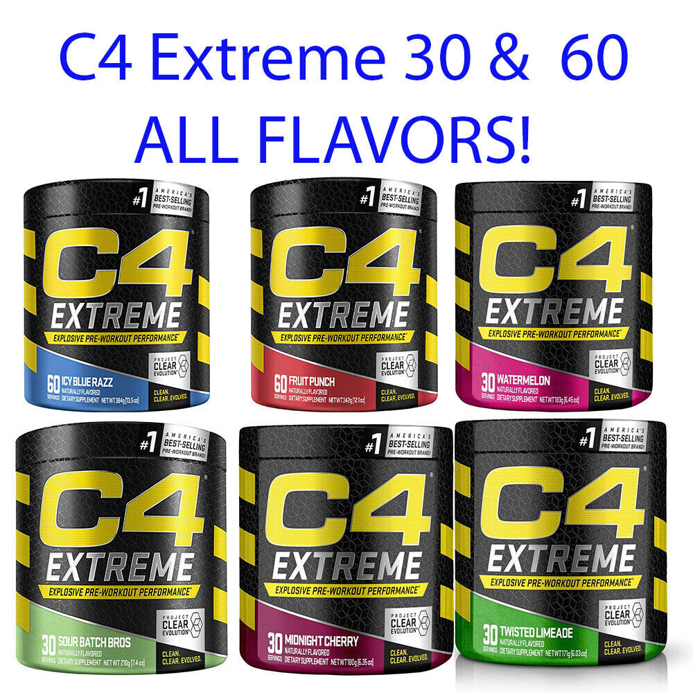 Cellucor C4 Extreme Pre Workout Powder | Sugar Free | 30 Servings or Xtend BCAA